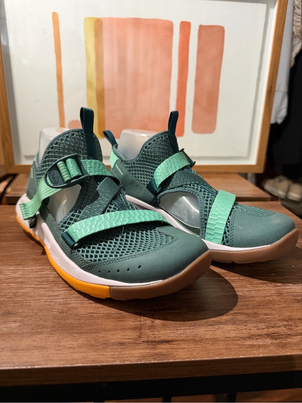 Chaco Odyssey Sandal Women's Sz 10 Sea Green Mesh Sport Sandal Like New